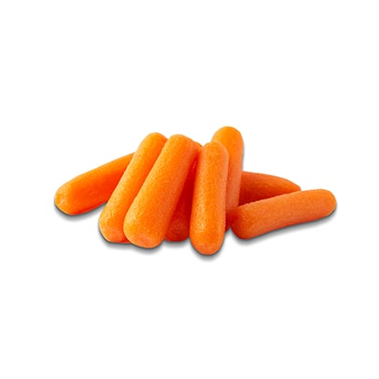 A group of fresh carrots.