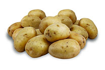 A large batch of clean potatoes.